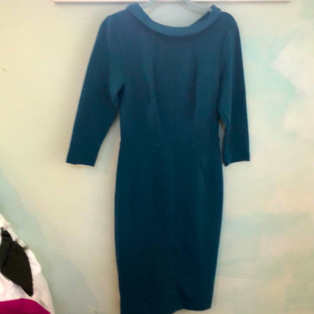 Mediterranean blue knit dress